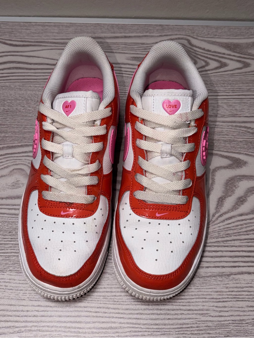 Nike Air Force 1LV8 Red, Pink and White Low-Top Sneakers